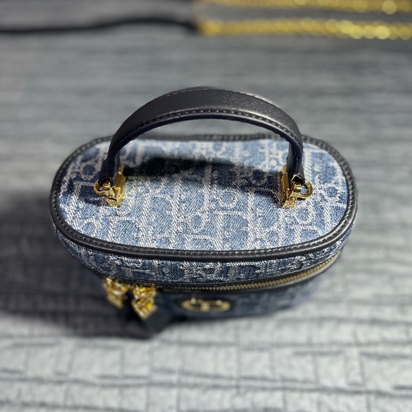 Dior Blue Monogram Vanity Bag - Picture 4 of 6